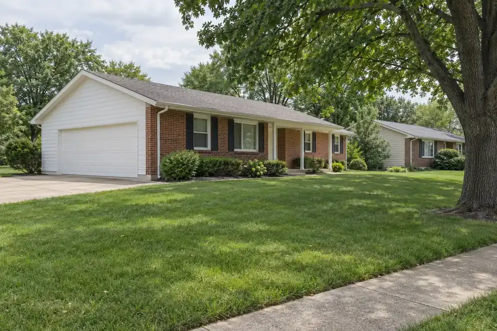 Illustration of a typical residential street in the Bridgeton, MO area