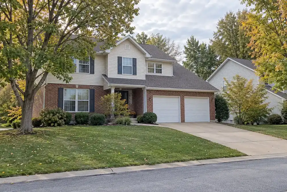 Illustration of a typical residential street in the Manchester, MO area