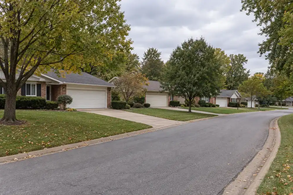 Illustration of a typical residential street in the Maryland Heights, MO area