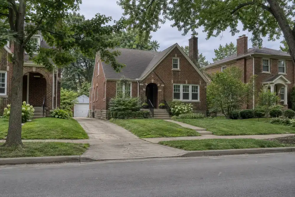 Illustration of a typical residential street in the University City, MO area